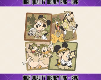 Animal Kingdom Png Svg, Retro Disney Mickey and Friends Png, Disney Mickey Safari Svg, Vintage Safari Mode Png,Sublimation Design,Disneyland