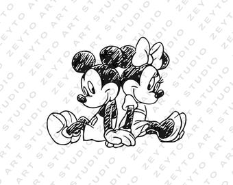 Myszka Miki i Myszka Minnie PNG SVG, Mickey Svg, Minnie Svg, Urodziny Svg, Klub Myszki Miki Svg, Natychmiastowe pobieranie