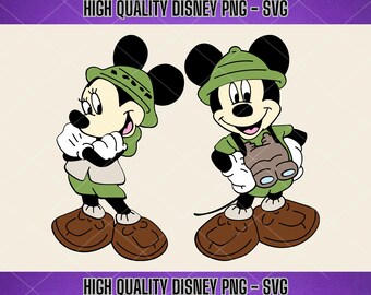 Bundle Safari Mouse Couple Png Svg, Family Safari Trip Svg, Matching Family Couple Svg,Safari Bandana, Safari Hats,Png Files For Sublimation