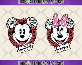 Myszka Miki i Myszka Minnie PNG SVG, Mickey Svg, Minnie Svg, Urodziny Svg, Klub Myszki Miki Svg, Natychmiastowe pobieranie, Mickey Minnie Png