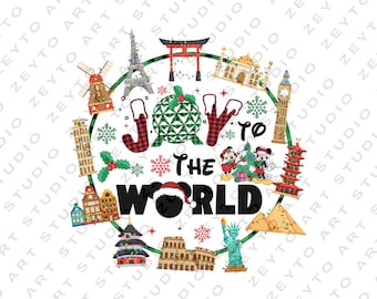 Joy To The World Disney Natale png, Epcot Natale png, Disney Natale Famiglia png, Disney Epcot png