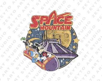 Mouse And Friends Space Png, Space Mountain Png, Retro Mouse Png, Astronaut Mickey Png, Mickey Shirt Png, Family Trip Png.