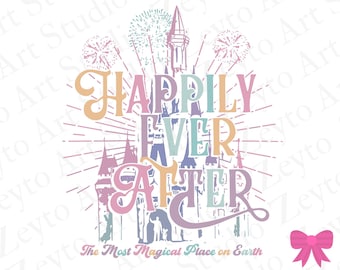 Happily Ever After PNG SVG | Wedding Quote Clipart | Romantic Love Digital Download | T-Shirt Mug Sticker Design | Instant Digital File