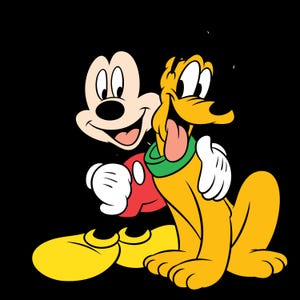 Mickey Pluto Character Faces, bundle svg png, file di taglio cricut, silhouette e sublimazione