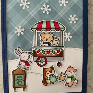 Winter critters coffee cart