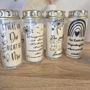 Grablicht aus glas