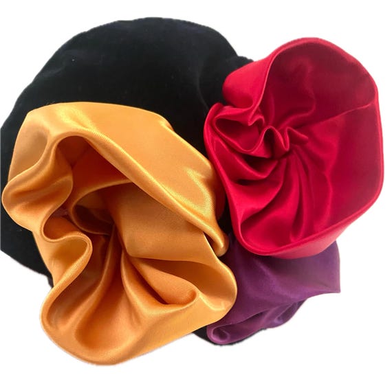 Vintage, 1990s, Deborah Stevenson Black Velvet Cloche Hat View 4