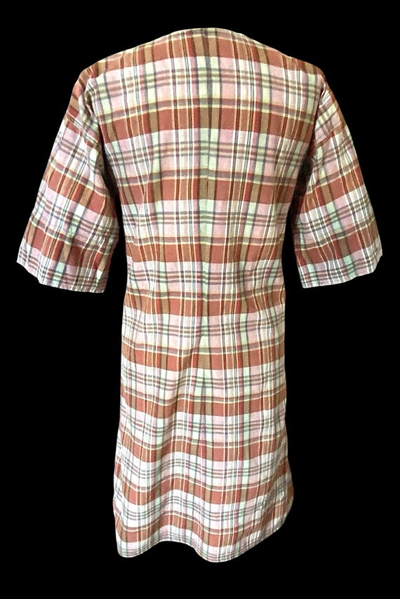 Vintage, 1950s, Plaid, Madras Dress, Size Medium - image 10
