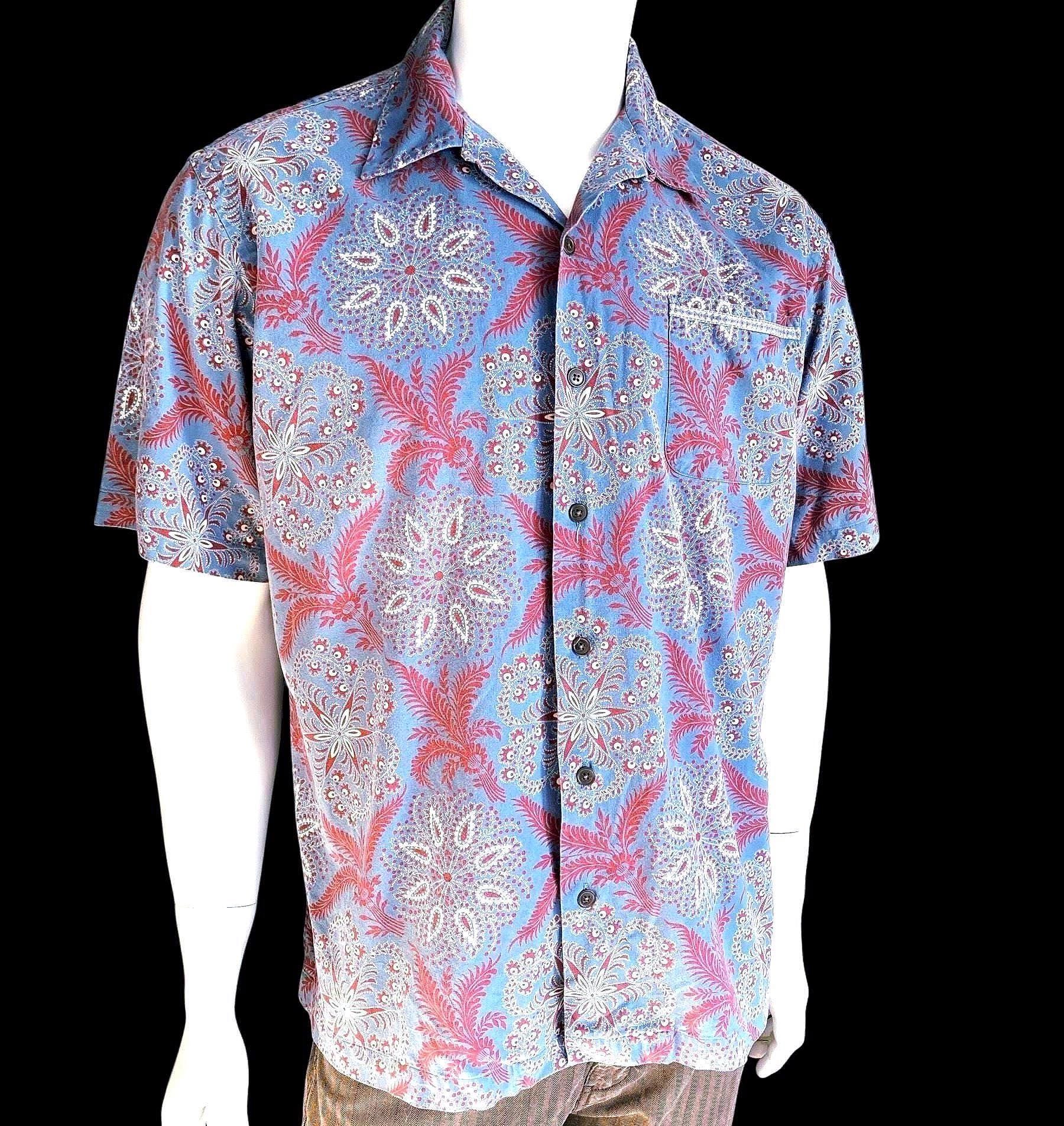 Vintage, 1990s, Mens, Camp Shirt, Polo, Ralph Lauren, Geometric 