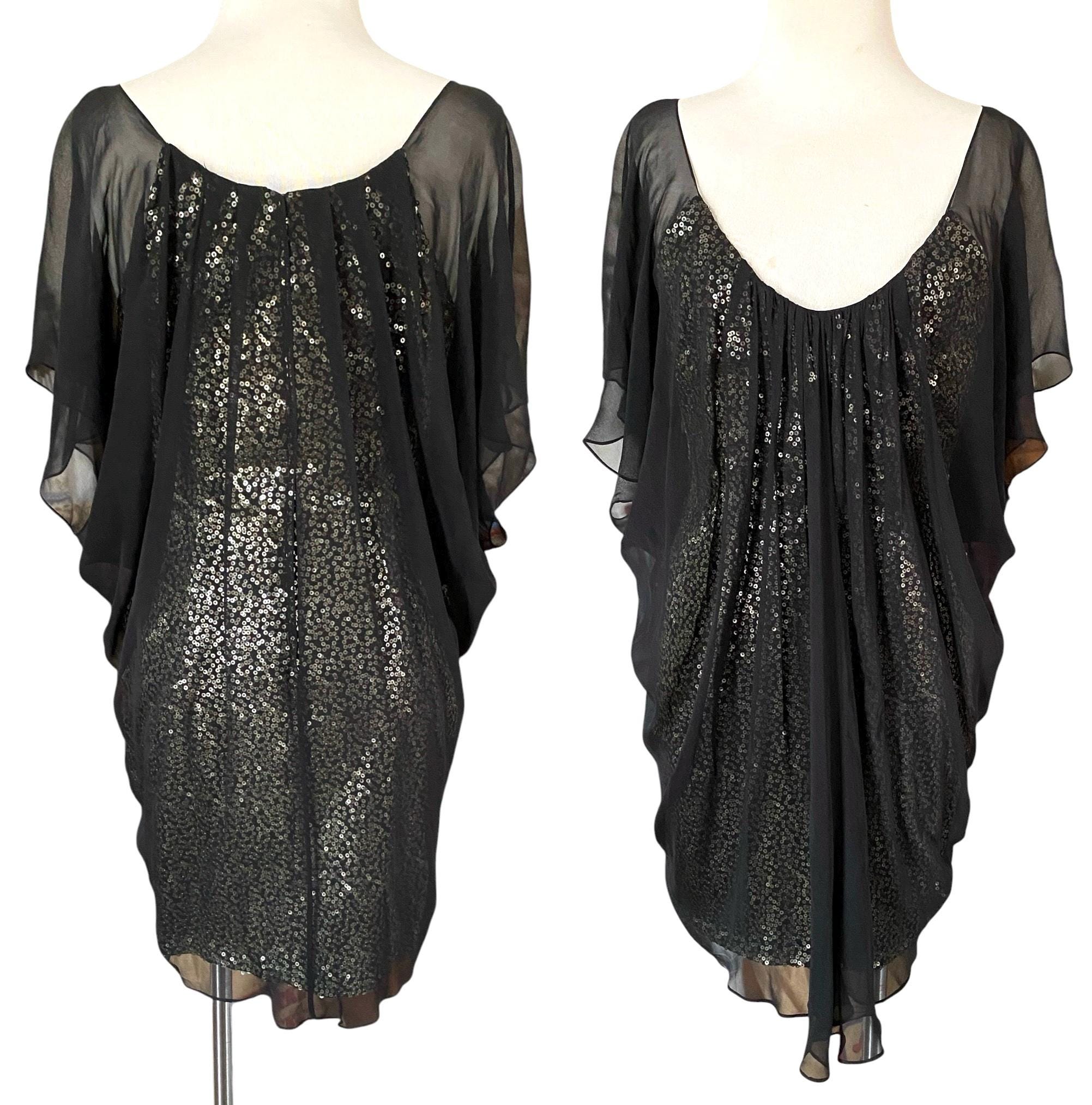Sequin Chiffon Dress - Etsy