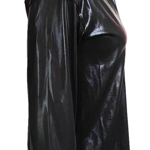 Anthropologie, Shiny Black Shirt, Blouse, Size Small image 5