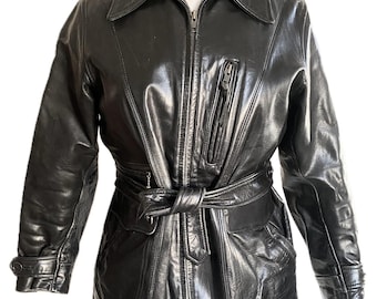 Vintage Banana Republic Leather Jacket Y2K Safari Moto Women's