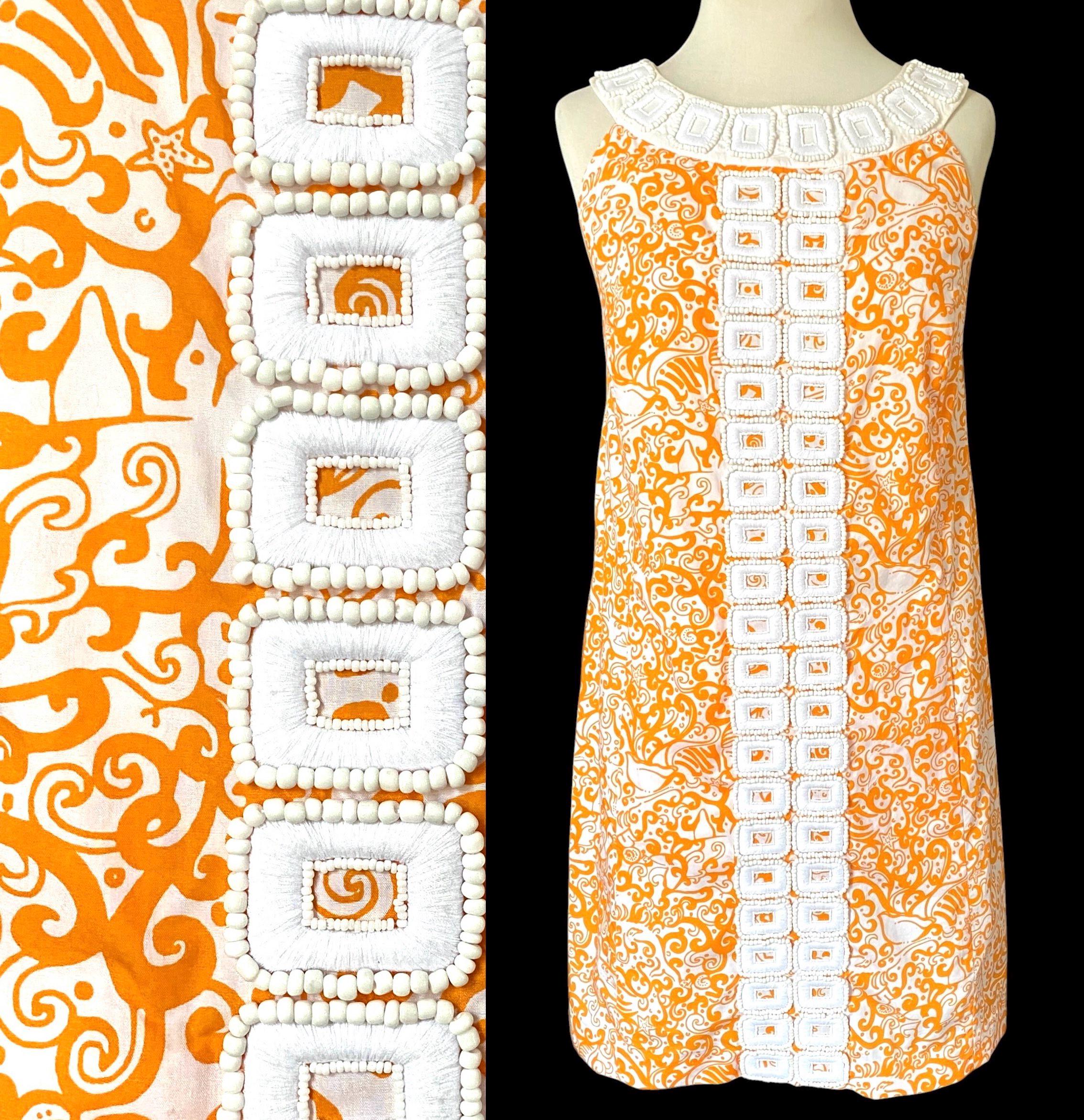 Orange and White Dresses - Etsy