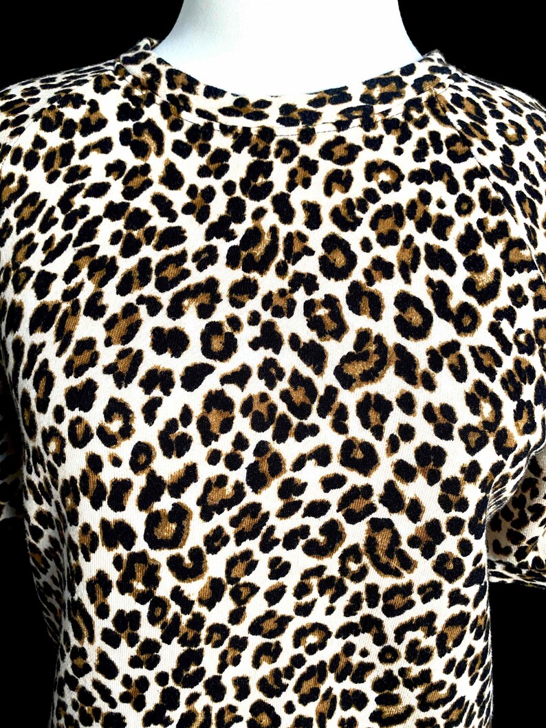 May include: A white, brown, and black leopard print shirt.