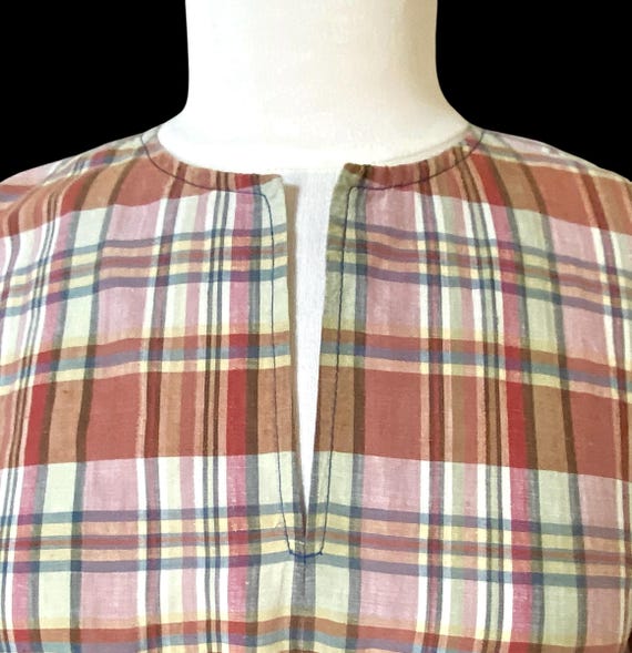 Vintage, 1950s, Plaid, Madras Dress, Size Medium - image 3