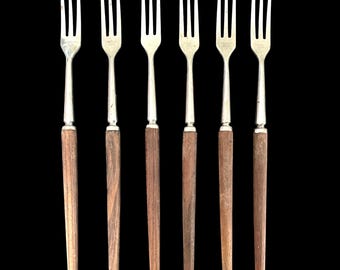 Vintage 1960, MCM, Japanese Fondue Forks, Set of 6