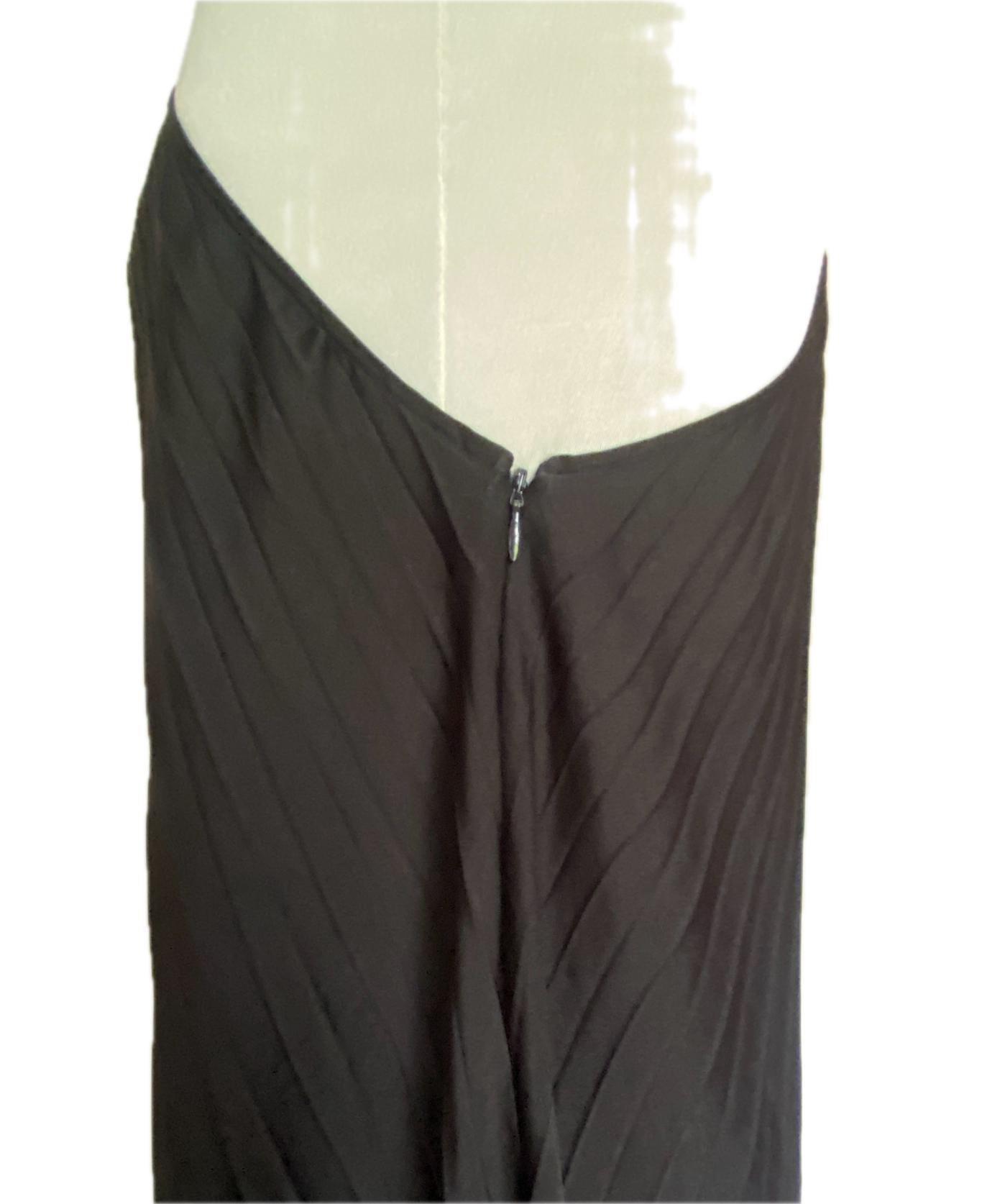 banana republic one shoulder black dress One Shoulder Midi Dress With Bow Accent In Black, Black / Regular / 0 main image 0