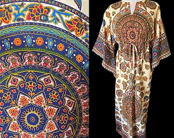 Vintage,1970s, Dashiki, Maxi Caftan, Kenya, Size Small, Medium