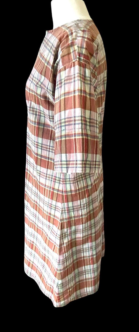 Vintage, 1950s, Plaid, Madras Dress, Size Medium - image 9