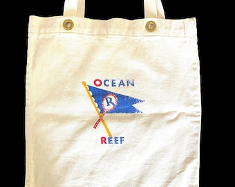 Vintage, Ocean Reef Club, Cotton, Canvas Beach Bag