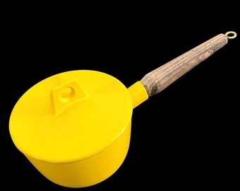 Vintage 1960s Dansk Designs France IHG Extra Large 8 Quart Yellow