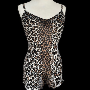 Vintage, 1960s, Leopard, Cheetah, Vanity Fair Romper, Lingerie, Size Small, Medium