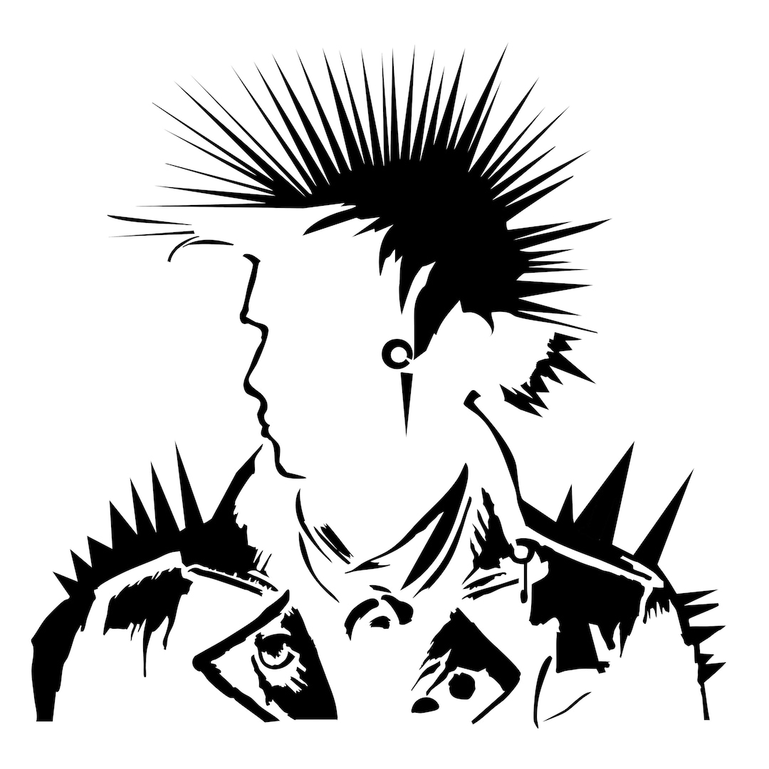 Punk Fella Digital Stencil | Printable Punk Illustration Stencil for ...