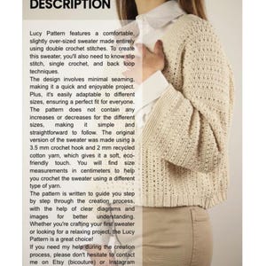 Comfy Sweater Crochet Pattern image 5
