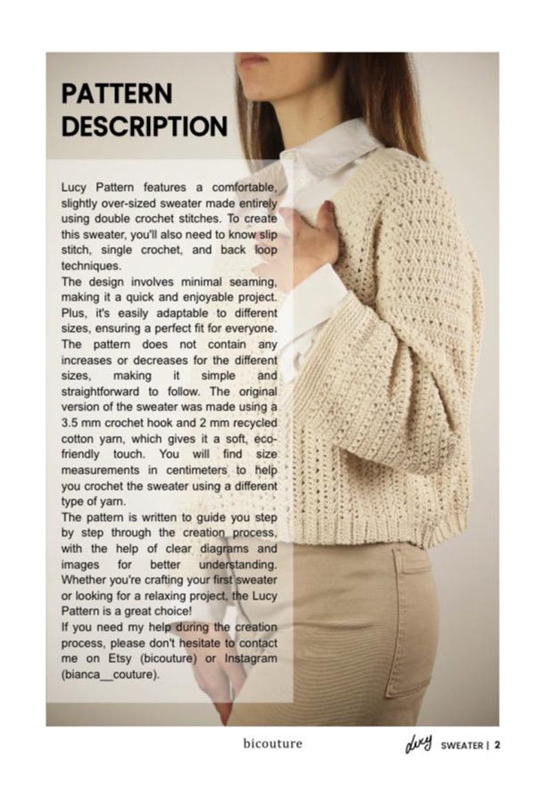 Comfy Sweater Crochet Pattern image 5