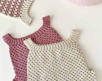 Summer Crochet Top written Pattern + Full Video Tutorial (top down design)
