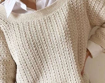 Modello all'uncinetto per un maglione comodo