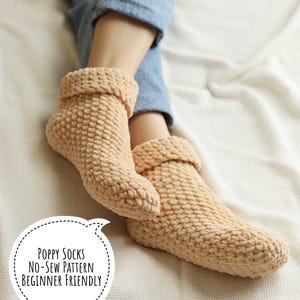 Kuschelige sokken - NOSEW Häkelanleitung Gemütliche Chenille sokken