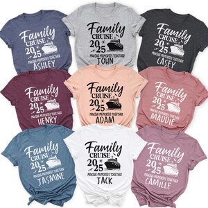 Custom Name Family Cruise 2025 Matching Shirts, Cruise Squad T-shirt, Personalized Family Trip Shirt, Group Cruise Friends Shirts