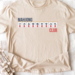 Mahjong Club Shirt, Funny Mahjong, Cute Mahjong, Game Shirt, Mah-jongg Sweatshirt, Gift for Mom, Gift for Dad, Mahgal