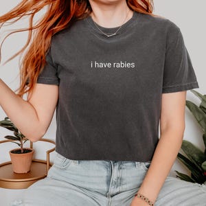 Comfort Colors® I Have Rabies Shirt, Funny Humor Shirt, Sarcasm Shirt, Unhinged Meme Shirt, Weird Dark Humor Shirt, Sarcastic Womens Tshirt