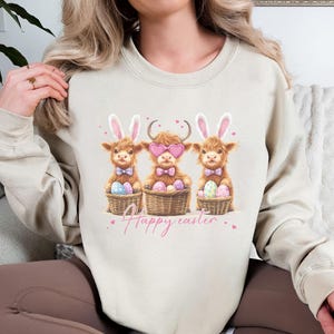 Easter Cow Sweatshirt, Heifer Easter Day Shirt, Funny Easter Shirt, Gift For Easter, Easter Animal Shirt, Cute Easter Shirt, Easter Kids Tee