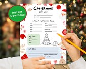 Kids Christmas List, Kids Wish List, Christmas Gift List, Christmas Wish List, Kid Christmas List, Holiday Wish List, Secret Santa Printable