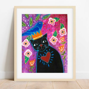 Cat Greeting Card, Card for Friendship, Artistic Cards, Best Selling Cards, Blank Cards, Queenan Gallery