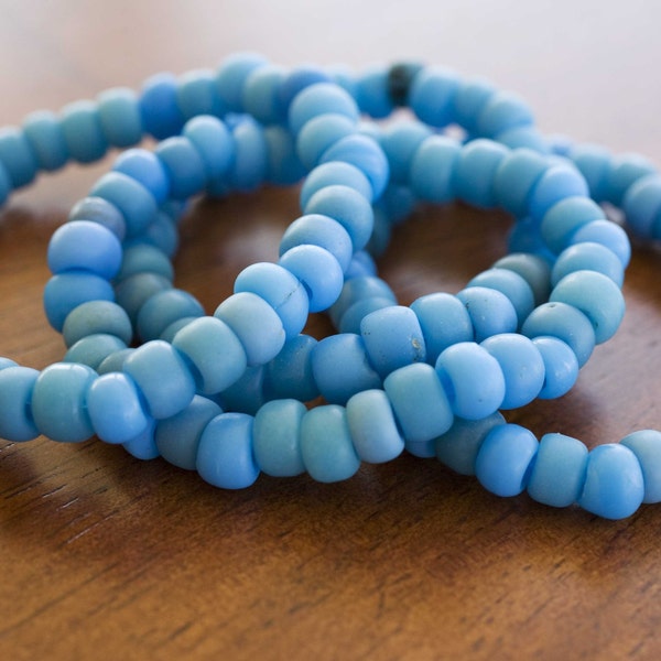 Antique Ethiopian Blue Bead Bracelet Set