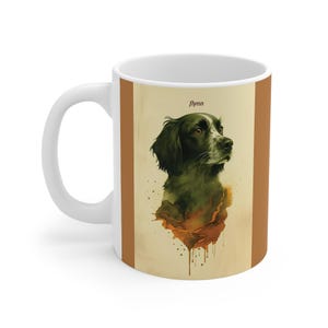 Personalized Dog Portrait Mug: Custom Pet Photo Coffee Cup