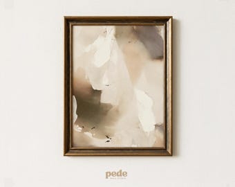 Beige Abstract Art Print | Minimalist Neutral Painting (Digital Download)