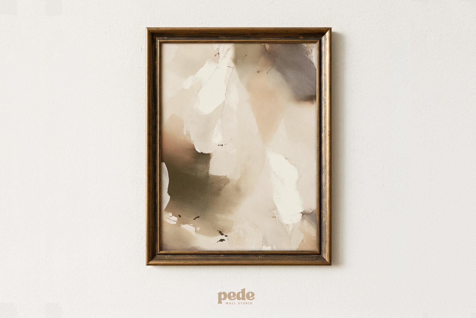 Beige Abstract Art Print | Minimalist Neutral Painting (digital ...
