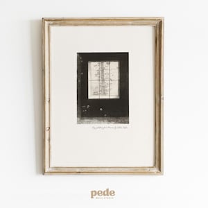 Vintage Window Sketch Print: Minimalist Antique Drawing (Digital Download)
