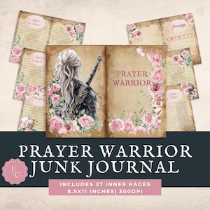 Prayer Journal Pages | Faith Junk Journal Pages | Digital Download | Christian Faith | Prayer Journal | Bible Journaling | Scrapbook Papers