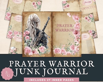 Prayer Junk Journal Pages | Christian Faith Scrapbook (Digital Download)