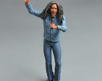 Bob Marley Music Legends Jamaica Singer & Microphone PVC Action Figure Collectible Model Toy