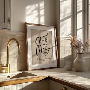 CAFE CAFE  / Coffee print, Wall Art, Cafe mañanero