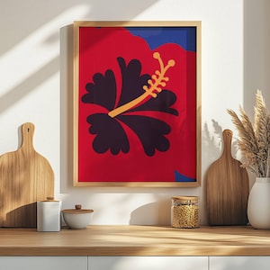 ABSTRAKTE AAMAPOLA / A Mapola Kunstdruck, Blume aus Peru, traditionell