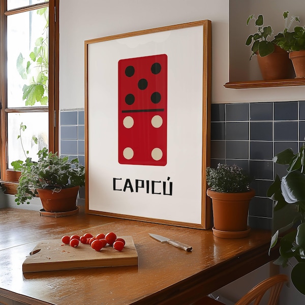 Domino 'Capicu' Art Print: Boricua Poster