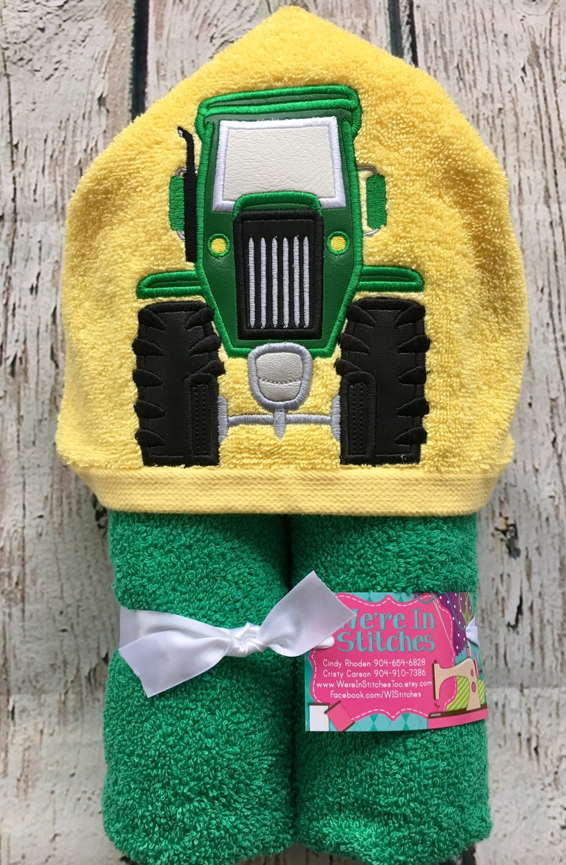John Deere tractor hooded towel Tractor towel pool towel Etsy